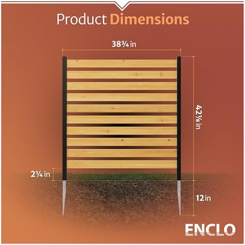 enclo charleston privacy screen, cedar wood, diy no, package contents