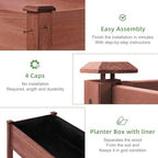 48x24x30 inch raised garden bed with legs, elevated, front angle view