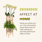 kouboo rattan indoor two-tier plant stand, natural planter, package contents