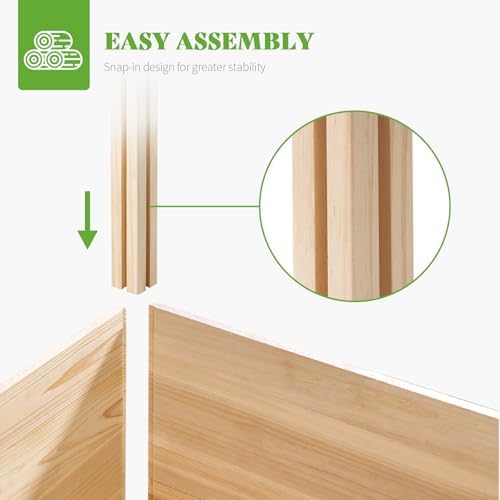 papajet 9 grids raised garden bed, u-shape wooden, package contents