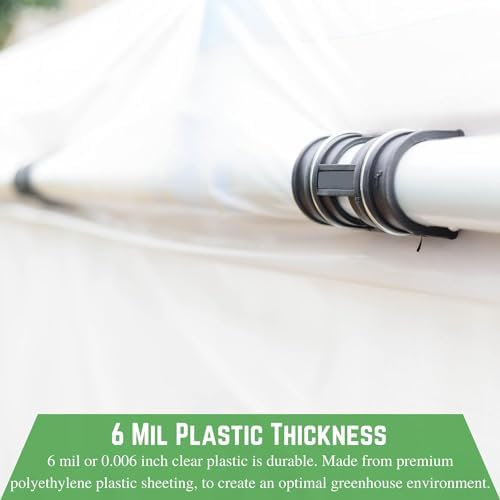farm plastic supply - clear greenhouse plastic sheeting, side view