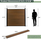 mondaria privacy fence panels for outside,6ft(w) x 6ft(h) shown in use