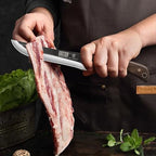 hoshanho butcher knife set, sharp kitchen knife set, front angle view