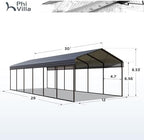 phi villa 12x30 carport, metal carports canopy heavy, package contents