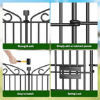 12 panel no dig decorative garden fence with, side view