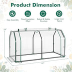 happygrill portable mini greenhouse w/roll-up zipper door & on a desk or shelf