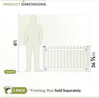 zippity kensington portable event fence, white vinyl freestanding, front angle view