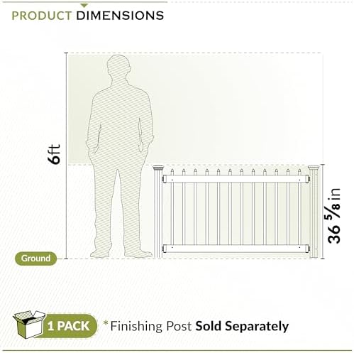 zippity kensington portable event fence, white vinyl freestanding, front angle view