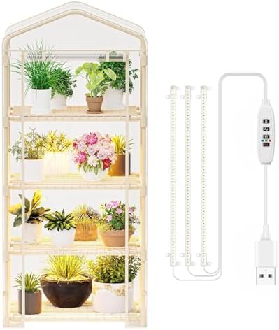 specilite 4 tiers adjustable indoor mini greenhouse with, main product view