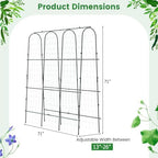 71" x 71" cucumber trellis for raised bed showing dimensions