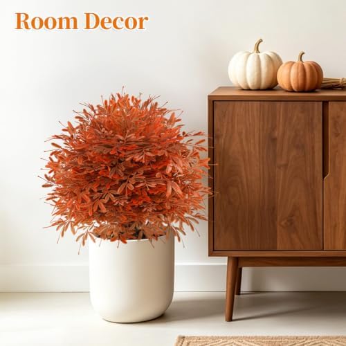 yangrass 2 pack fall artificial cedar topiary balls, view 9