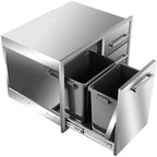 outdoor kitchen drawer combo, bbq access trash drawer, package contents