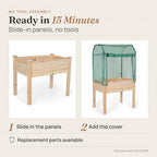 backyard expressions elevated raised garden bed with greenhouse on a desk or shelf