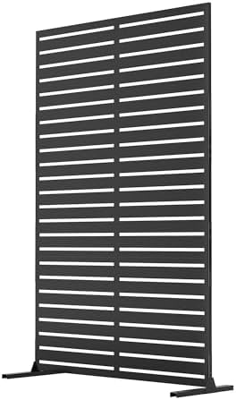 garvee outdoor metal privacy screen, 72*47" decorative garden shown in use