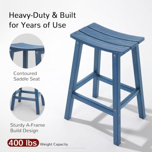 stoog all-weather bar stools set of 4, 28" showing dimensions