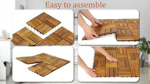 interlocking deck tiles, 10 pcs 12" x 12", close-up detail