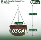 t4u hanging planter for plants outdoor 12 inch, package contents