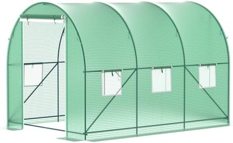 greenhouses for outdoors heavy duty 10x7x7 ft portable, view 9