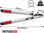 kimura® pro heavy duty garden loppers - 25-37", side view