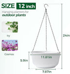 t4u hanging planters for indoor outdoor, 12 inch shown in use