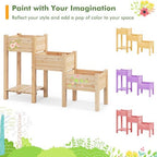 costway raised garden bed, 3-tier wooden elevated planter, package contents