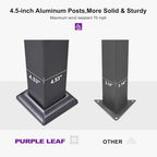 purple leaf 92ks louvered pergola 8' x 10' showing dimensions