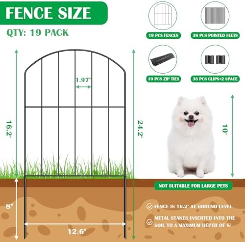 vancastle decorative garden fence outdoor, 20ft (l) x shown in use