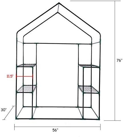 56x30x76 portable walk-in greenhouse for outdoors, plant house, package contents