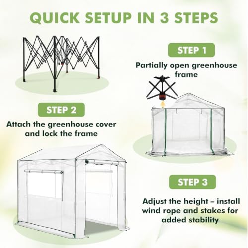 eagle peak 8x6 pop up walk in greenhouse on a desk or shelf
