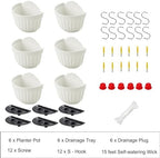 orimerc 6 pcs plastic large wall plant pots, view 9