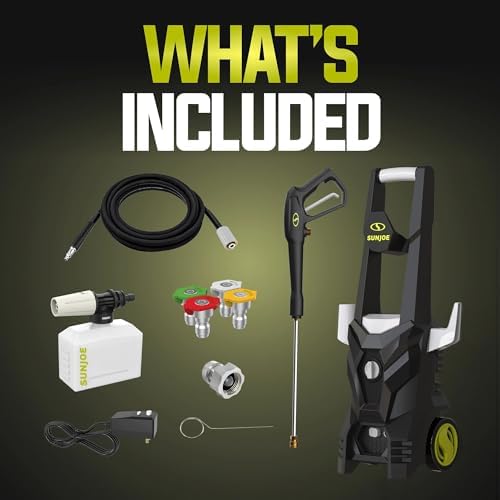 sun joe spx100-go electric pressure washer, 13-amp, 4 on a desk or shelf