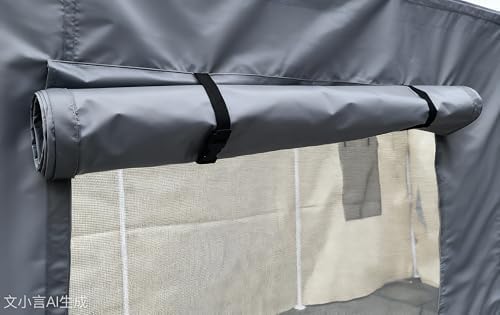 rutile 10x20 carport replacement sidewall, 180g pe waterproof, side view