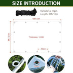 8' x 10' clear tarps heavy duty pvc shown in use