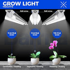 barrina t8 grow light for indoor plant, full showing dimensions