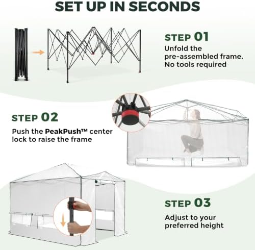 eagle peak 12x8 portable walk-in greenhouse, pop-up indoor on a desk or shelf