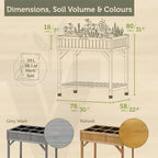vegtrug 8 pocket herb garden, wooden herb planter shown in use