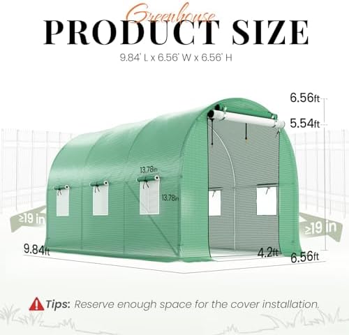 king bird premium 10x7x7 ft greenhouse for outdoors on a desk or shelf
