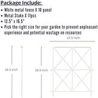 shoplala garden fence (10 panels) 12.5in(l) x 16.5in(h) shown in use