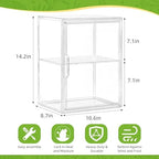 mini greenhouse indoor with magnetic door, l-2tier-1pcs shown in use