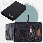 bamboomn 10pc bonsai set, shears, concave cutter, knob shown in use