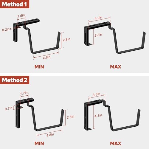 hanging flower pots, 16.9 inches railing planter box showing dimensions