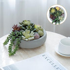 mygift 8 inch round artificial succulent plants in on a desk or shelf