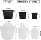 white hanging planter pots self watering vertical garden on a desk or shelf