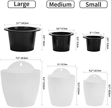 white hanging planter pots self watering vertical garden on a desk or shelf