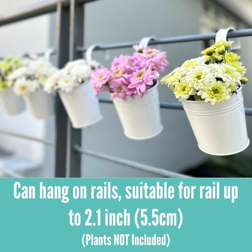 lalagreen round rail planter (6 in, 12 pack), side view