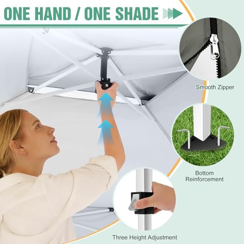 cobizi 13x13 pop up canopy tent-gazebos on clearance, side view