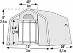 shelterlogic 70658 greenhouse-in-a-box flow peak roof style easy on a desk or shelf