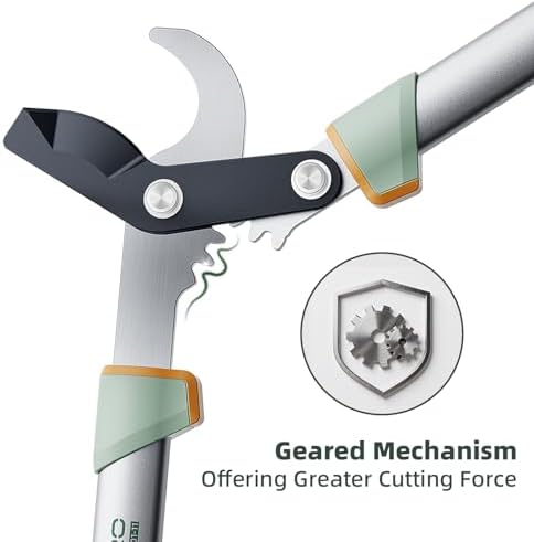 prunepro® loppers for tree trimming stainless steel branch, close-up detail