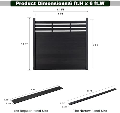 mondaria semi-closed privacy fence panels with 2 posts shown in use