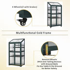 polibi wooden greenhouse, cold frame portable greenhouse with, close-up detail